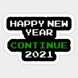 Happy New Year 2021 - Retro Gaming -New Years Eve Sticker